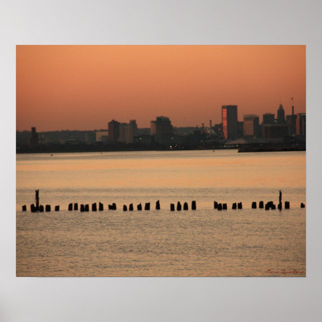 Baltimore City Sunset Poster (Front)