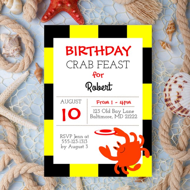 Baltimore Crab Nautical All Occasion Invitation (Creator Uploaded)