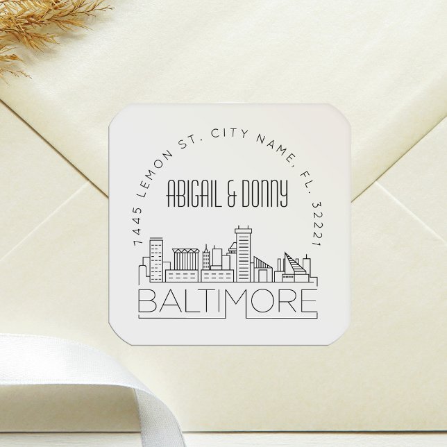 Baltimore Destination Wedding Square Sticker (Creator Uploaded)