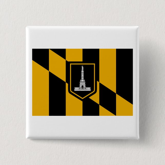 Baltimore Flag 15 Cm Square Badge (Front)