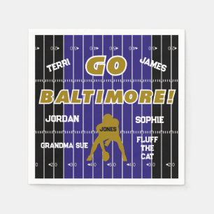 Baltimore Football Family Paper Napkin