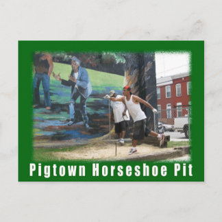 Baltimore Green Space Pigtown Horse Shoes postcard