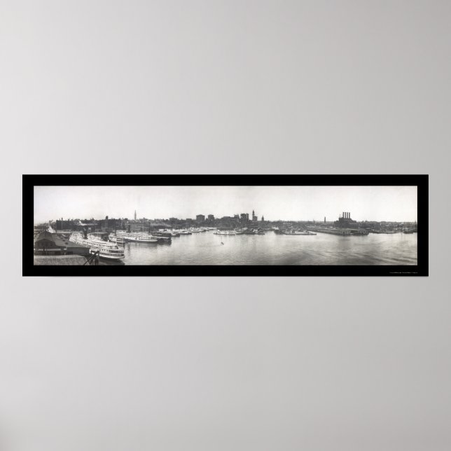 Baltimore Harbour, MD Photo 1912 Poster (Front)