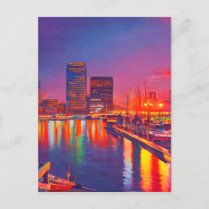 Baltimore Inner Harbour at Night  Postcard