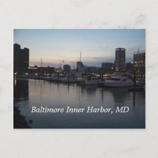 Baltimore Inner Harbour at Night Postcard