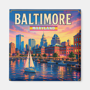 🌇 Baltimore Inner Harbour City Views Magnet