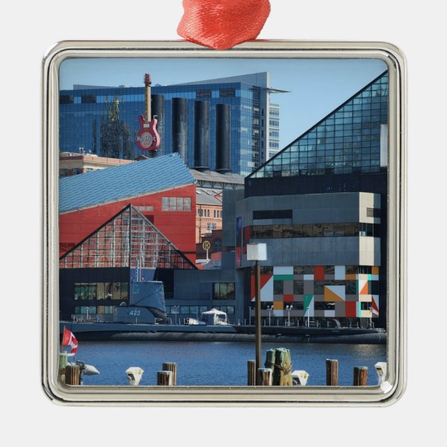Baltimore Inner Harbour Metal Tree Decoration (Front)