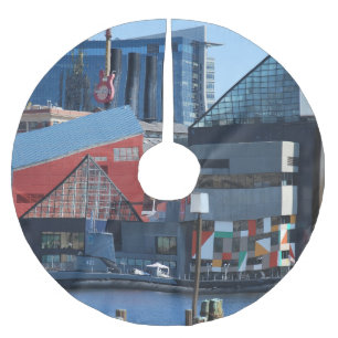 Baltimore Inner Harbour Tree Skirt, Bmore Brushed Polyester Tree Skirt