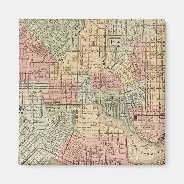 Baltimore Map by Mitchell Magnet (Front)