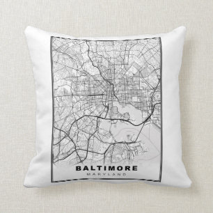 Baltimore Map Cushion