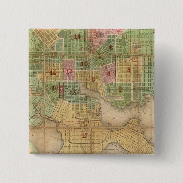 Baltimore, Maryland 15 Cm Square Badge (Front)
