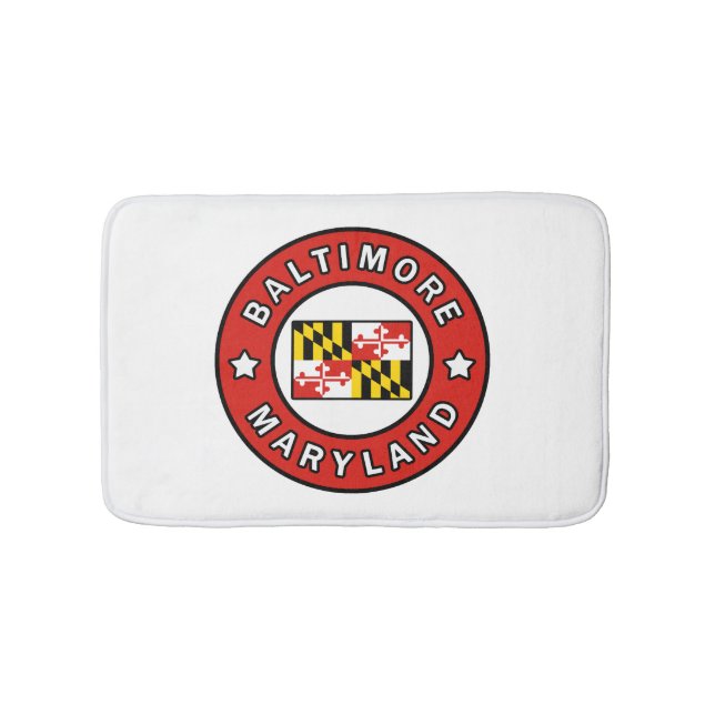 Baltimore Maryland Bath Mat (Front)