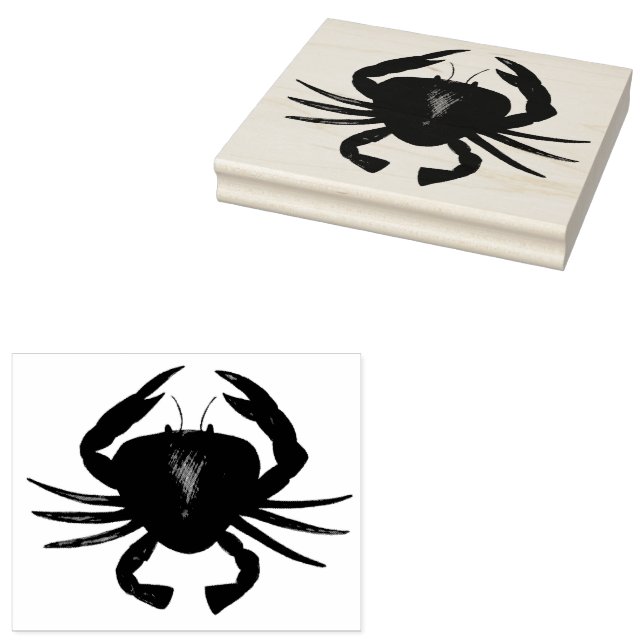 Baltimore Maryland Chesapeake Bay Crustacean Crab Rubber Stamp (Stamped)
