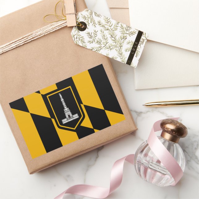 Baltimore (Maryland) City flag Rectangular Sticker (Gifting)