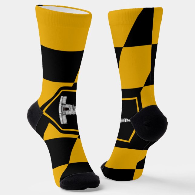 Baltimore (Maryland) city flag Socks (Angled)