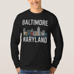 Baltimore Maryland City Skyline Souvenir MD Home S T-Shirt