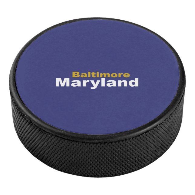 Baltimore, Maryland Hockey Puck (3/4)