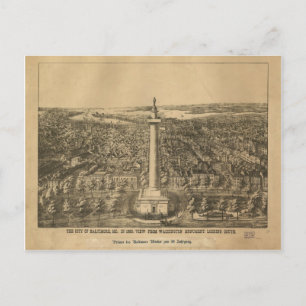 Baltimore, Maryland in 1880 Postcard
