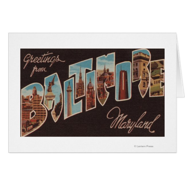 Baltimore, Maryland - Large Letter Scenes 3 (Front Horizontal)