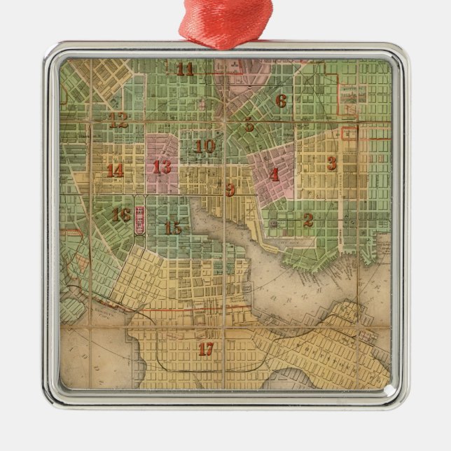 Baltimore, Maryland Metal Tree Decoration (Front)