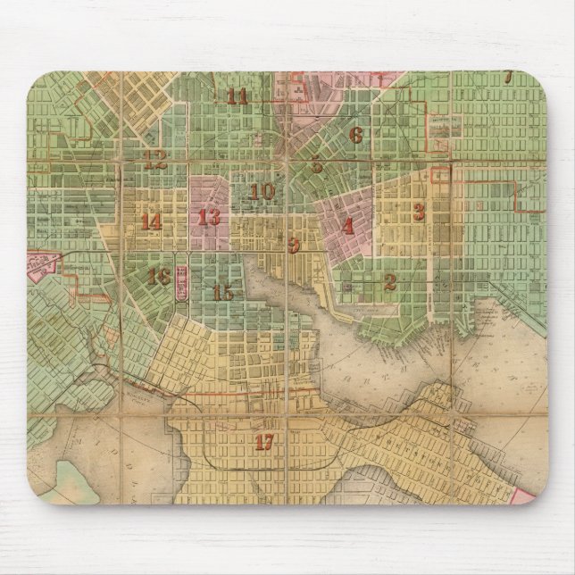 Baltimore, Maryland Mouse Mat (Front)