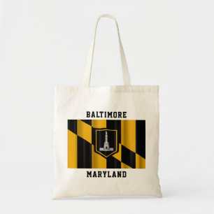 Baltimore, Maryland official flag tote bag