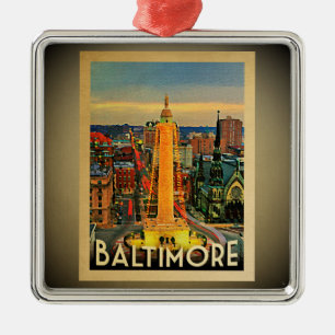 Baltimore Maryland Ornament Vintage Travel