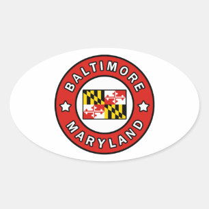 Baltimore Maryland Oval Sticker
