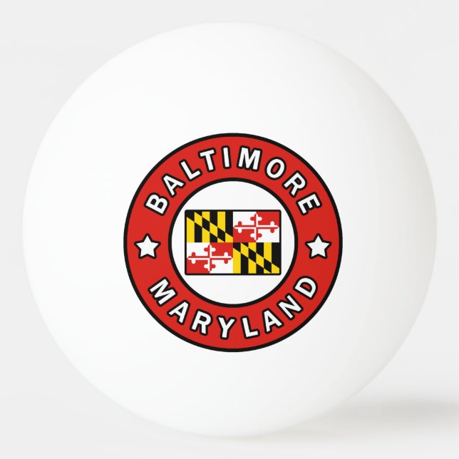 Baltimore Maryland Ping Pong Ball (Front)