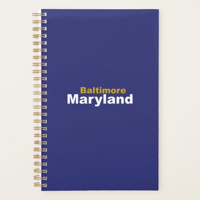 Baltimore, Maryland Planner  (Front)
