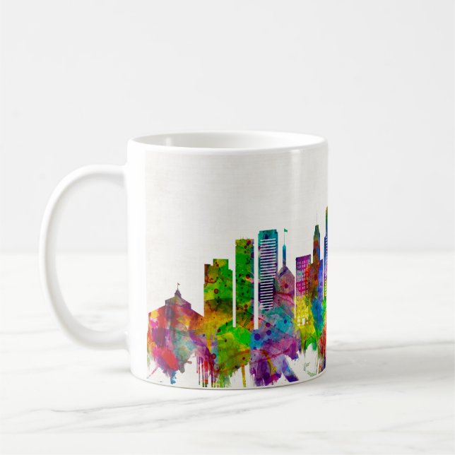 Baltimore Maryland Skyline Coffee Mug (Left)