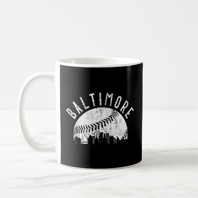 Baltimore Maryland Skyline Coffee Mug (Left)