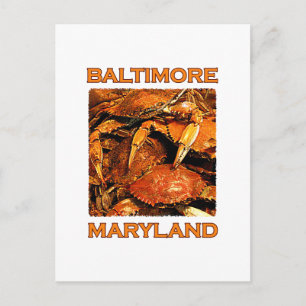 Baltimore Maryland Steamed Crabs Logo Postcard