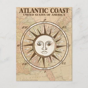 Baltimore Maryland vintage nautical travel poster Postcard