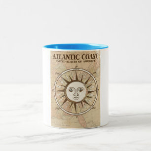 Baltimore Maryland vintage nautical travel poster Two-Tone Coffee Mug