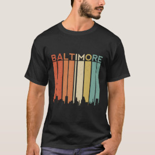 Baltimore Maryland Vintage Retro City Urban Skylin T-Shirt