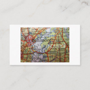 Baltimore Maryland We've Moved New Address Card