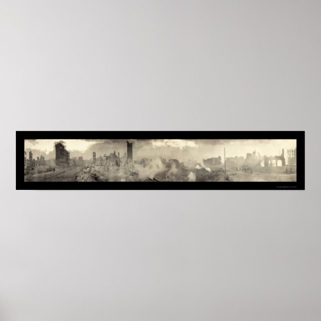 Baltimore MD Big Fire Photo 1904 Poster (Front)