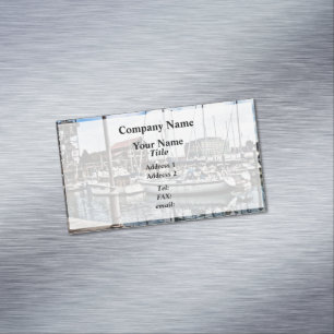 Baltimore MD - Marina Near Fells Point Magnetic Business Card
