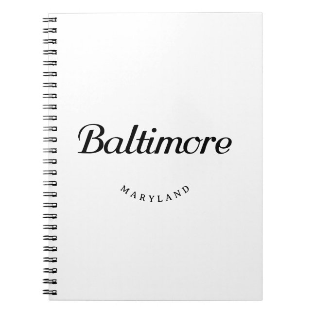 Baltimore MD Notebook (Front)