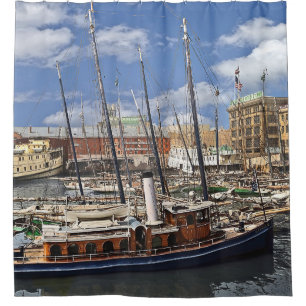 Baltimore, MD – The Tugboat Lannan c1905 Shower Curtain
