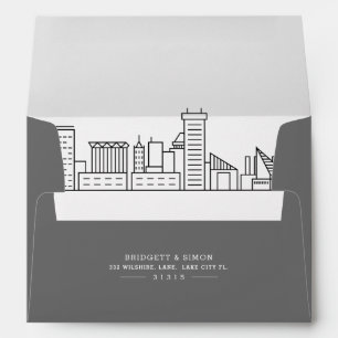 Baltimore Modern Deco   Skyline Reveal Envelope