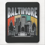 Baltimore Mouse Mat<br><div class="desc">Baltimore design, blends good on dark. For City of Baltimore lover. Depicted by Baltimore cityscape with white coloured text "BALTIMORE". Baltimore was designated an independant city by the Constitution of Maryland in 1851, and today is the most populous independant city in the United States. Perfect for your love ones who...</div>