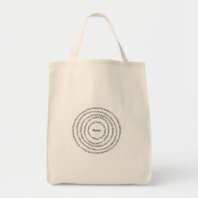 Baltimore Neighbourhoods Tote Bag (Front)