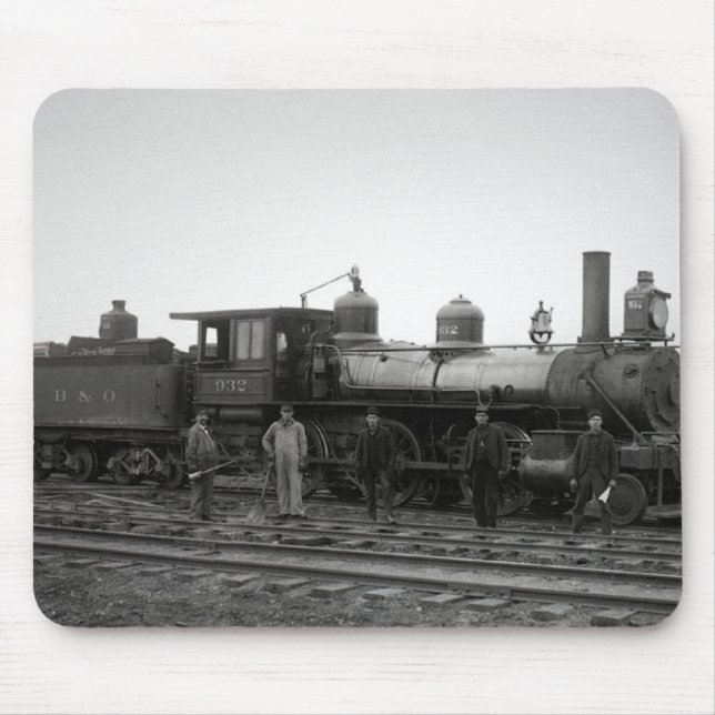 Baltimore & Ohio (B&O) Railroad Engine 932 Mouse Mat (Front)