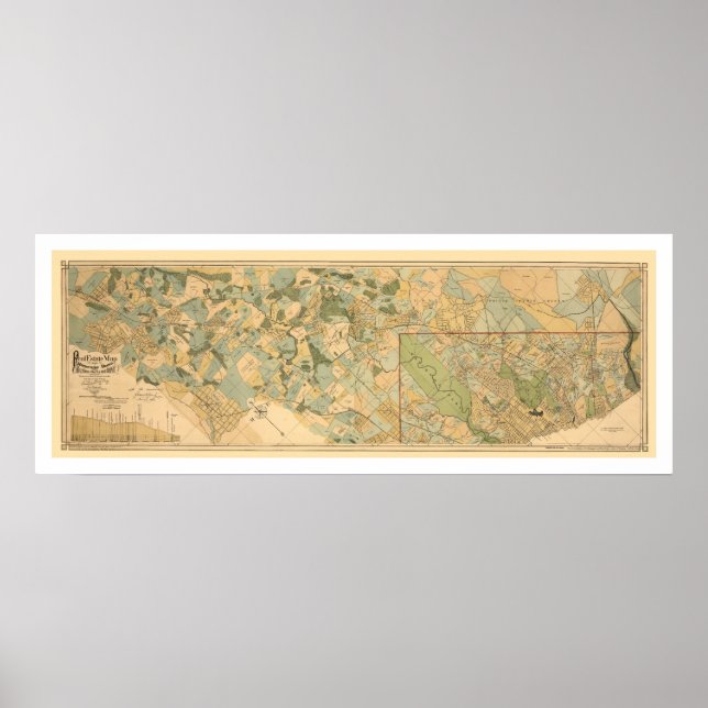 Baltimore & Ohio Railroad Map 1890 Poster (Front)