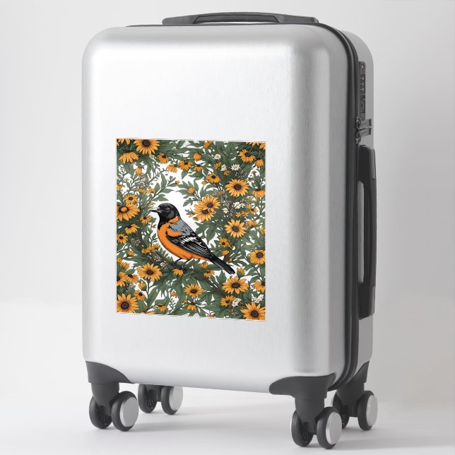 Baltimore Oriole Bird And Black Eyed Susan Flowers (Suitcase)