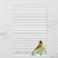 Baltimore Oriole Golden Day Black Lined