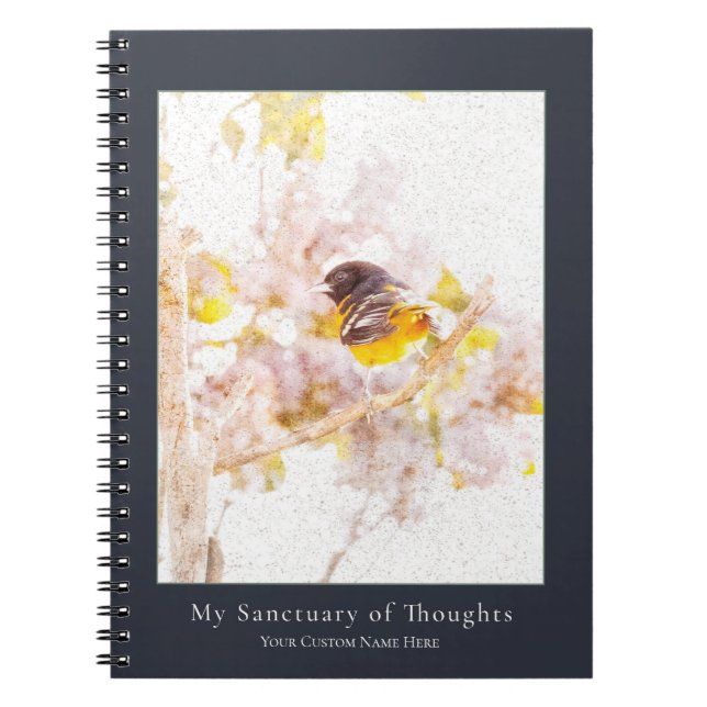 Baltimore Oriole Notebook | Nature Art Journal (Front)