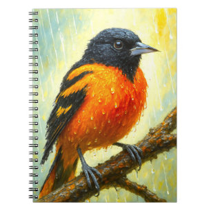Baltimore Oriole Notebook   Rainy Bird Art Journal